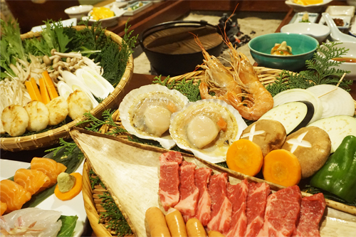 いろり料理コースアップ